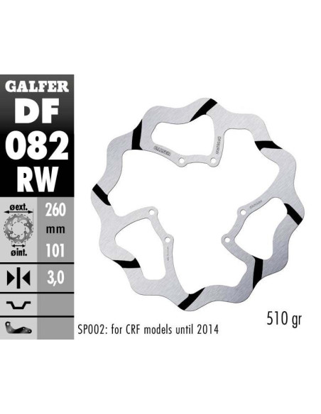 BRAKE DISC FIXED WAVE GROOVED