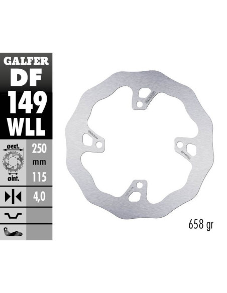 BRAKE DISC FIXED WAVE SOLID