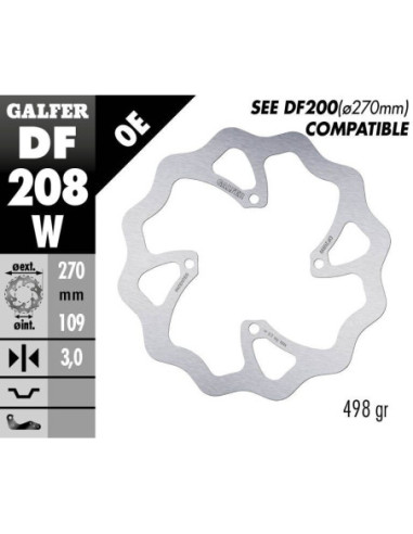 STABDŽIŲ DISKAS „FIXED WAVE“, 270 MM