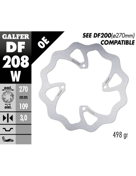 BRAKE DISC FIXED WAVE 270MM