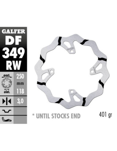BRAKE DISC FIXED WAVE GROOVED