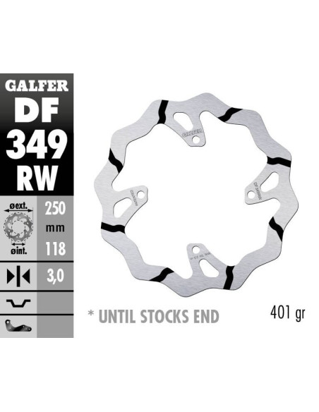 BRAKE DISC FIXED WAVE GROOVED