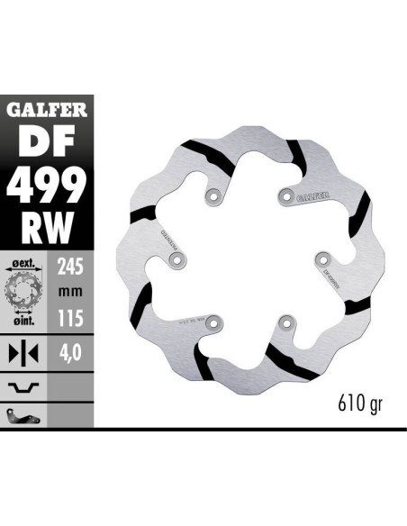 BRAKE DISC FIXED WAVE GROOVED