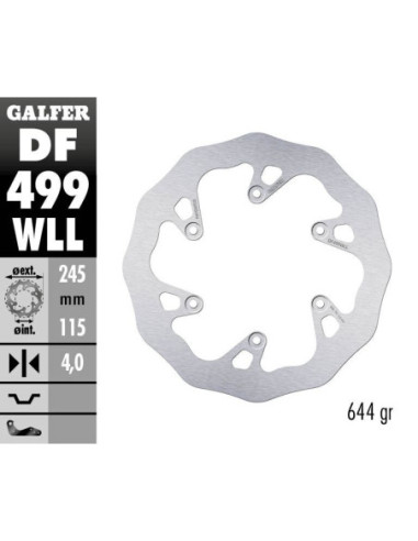 BRAKE DISC FIXED WAVE SOLID