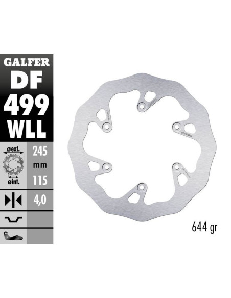 BRAKE DISC FIXED WAVE SOLID