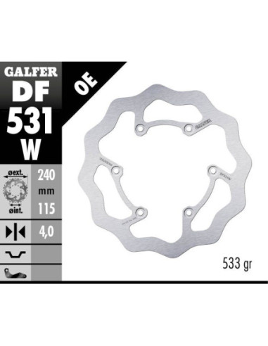 BRAKE DISC FIXED WAVE