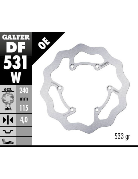 BRAKE DISC FIXED WAVE