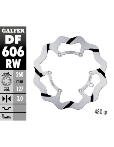 BRAKE DISC FIXED WAVE GROOVED