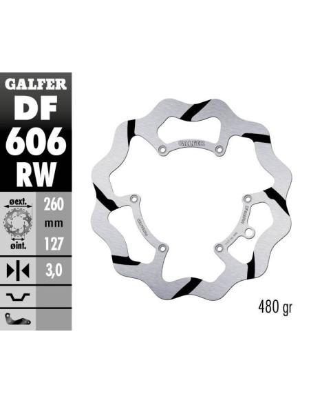 BRAKE DISC FIXED WAVE GROOVED