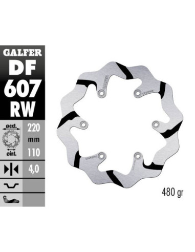 BRAKE DISC FIXED WAVE GROOVED
