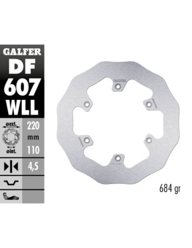 BRAKE DISC FIXED WAVE SOLID