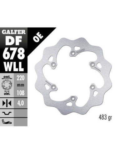 BRAKE DISC FIXED WAVE SOLID