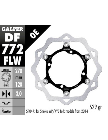 BRAKE DISC FLOAT WAVE GROOVED
