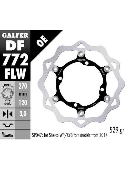 BRAKE DISC FLOAT WAVE GROOVED