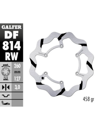 BRAKE DISC FIXED WAVE GROOVED