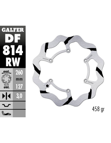 BRAKE DISC FIXED WAVE GROOVED