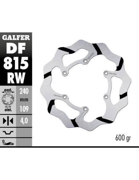 BRAKE DISC FIXED WAVE GROOVED