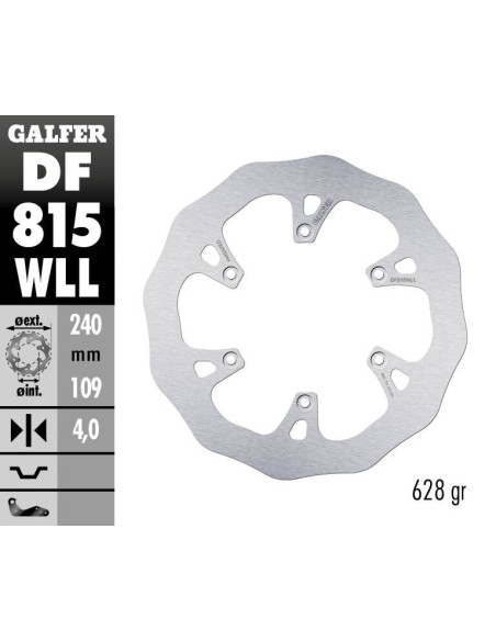 BRAKE DISC FIXED WAVE SOLID