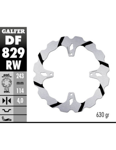 BRAKE DISC FIXED WAVE GROOVED