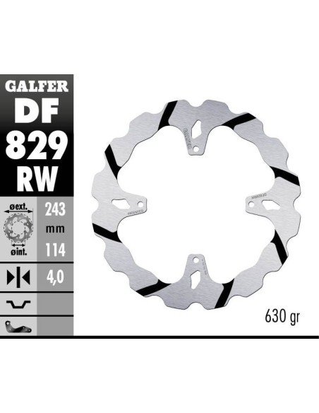 BRAKE DISC FIXED WAVE GROOVED