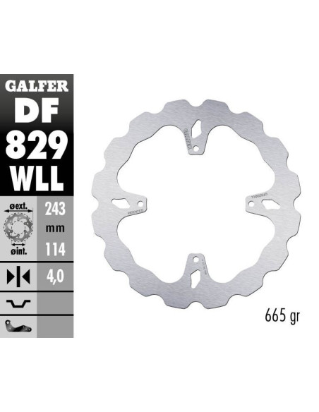 BRAKE DISC FIXED WAVE SOLID