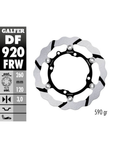 BRAKE DISC FLOAT WAVE GROOVED
