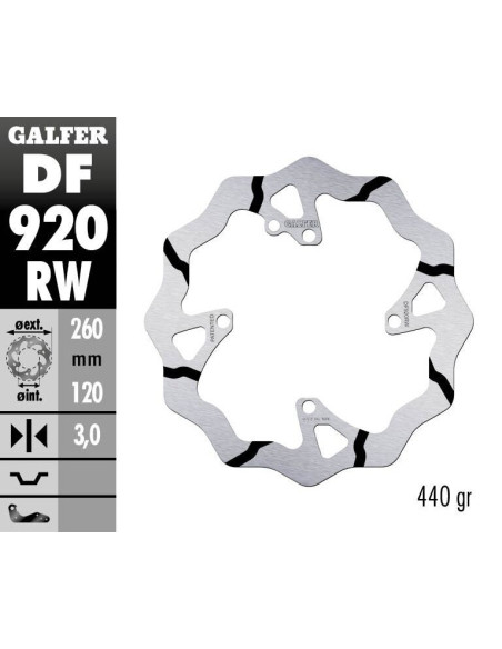 BRAKE DISC FIXED WAVE GROOVED