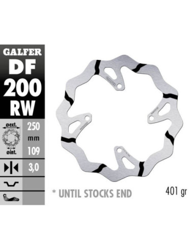 BRAKE DISC WAVE FIXED GROOVED