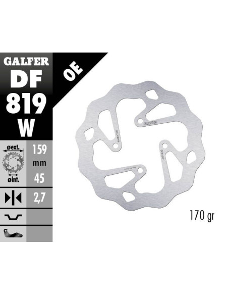 BRAKE DISC WAVE FIXED